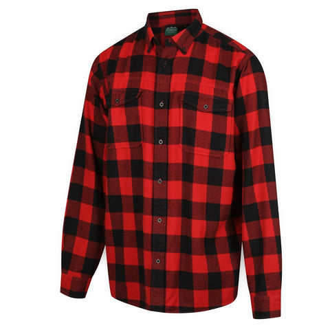 Ridgeline Organic Check Shirt Red XL